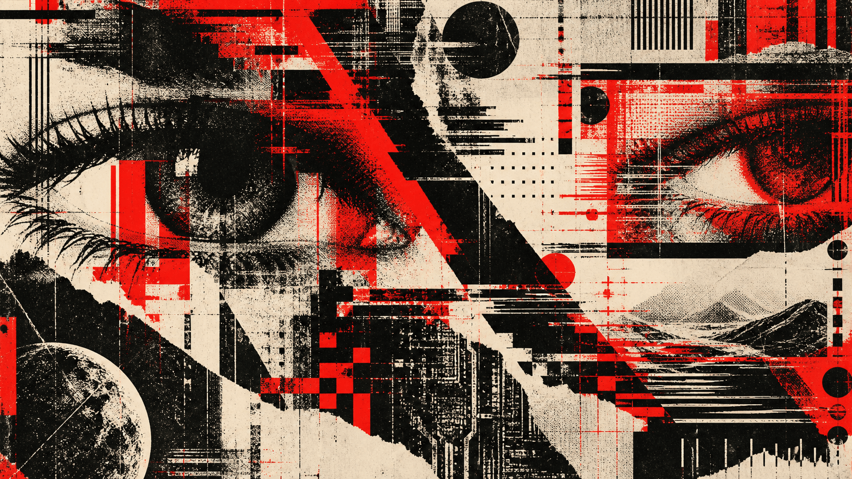 Experimentelle rote SP1KY-Grafik